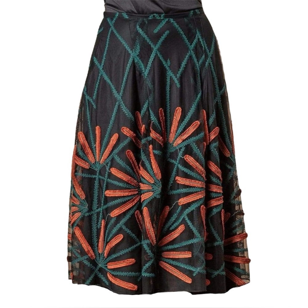 Eva Franco Cattail Midi Skirt 6 NWT New